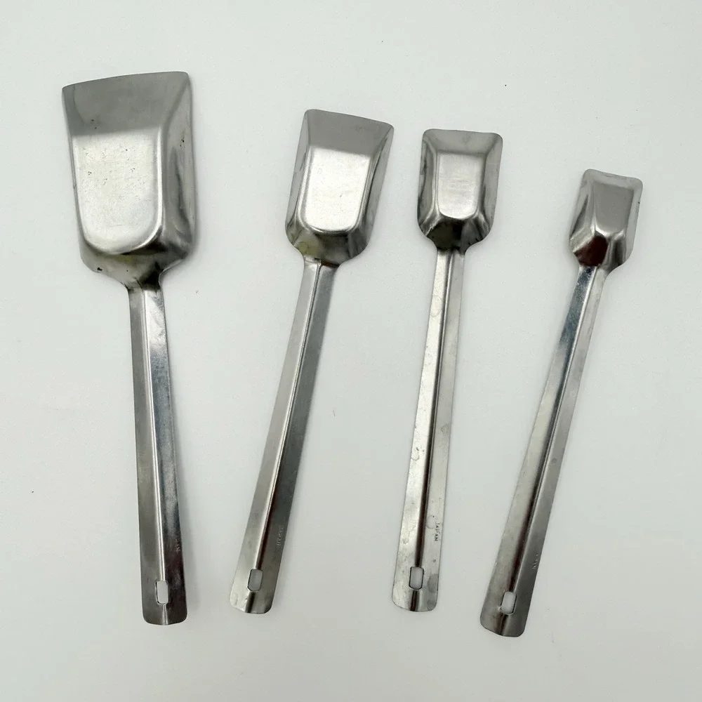 Vintage Shovel Style Stainless Measuring Spoon Set of‎ 4 Nevco? Kitchen